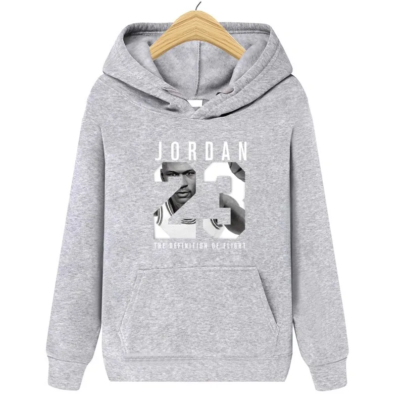 Хит, новинка JORDAN 23, толстовка с буквенным принтом, мужские толстовки, модная одноцветная толстовка с капюшоном, мужской пуловер, мужские спортивные костюмы, Мужское пальто - Цвет: light gary   024