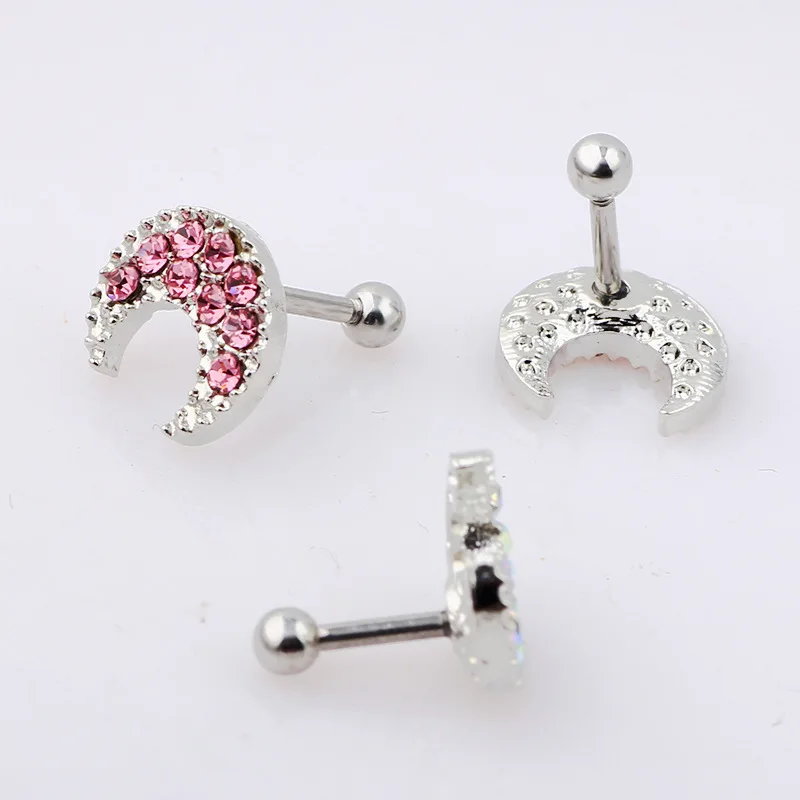 1 шт. 16 г кольцо для губ серьги хрящевой трагус штанга-гвоздики пирсинг в виде