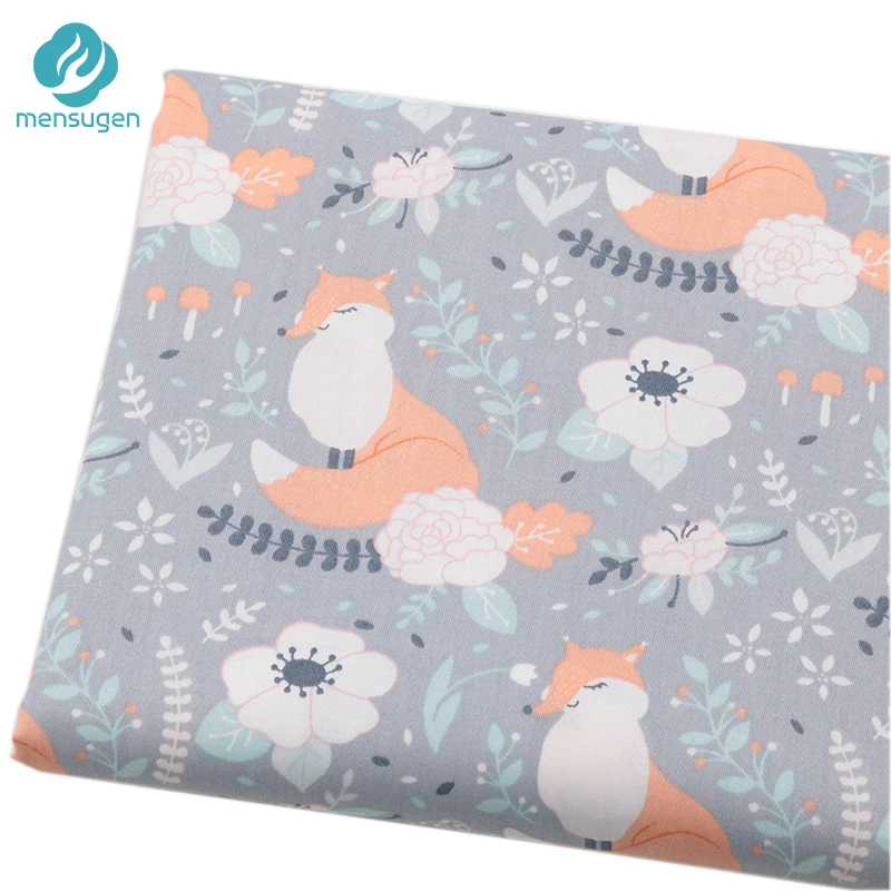 Тканевый измеритель лисы мультфильм хлопчатобумажные ткани для детских платьев