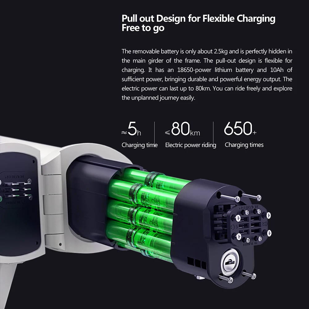 Складной электрический велосипед HIMO Z20 80 км ультрадинамический двухрежимный