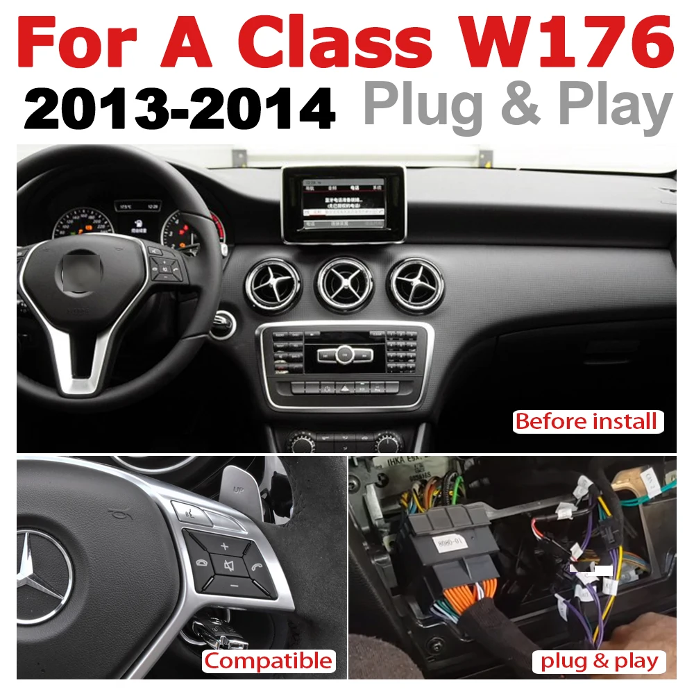 Android 7 0 Автомобильный мультимедийный плеер для Mercedes Benz A Class W176 2013 ~ 2014 NTG WiFi GPS Navi