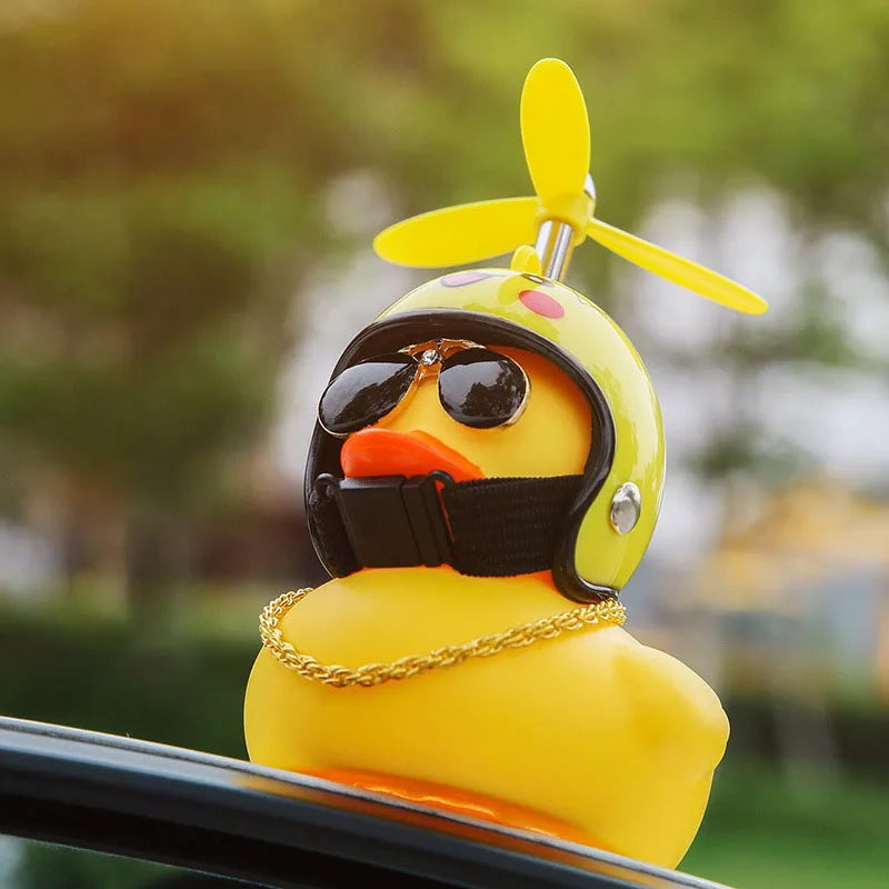 Cute Duck Helmet Doll Car Deco	
