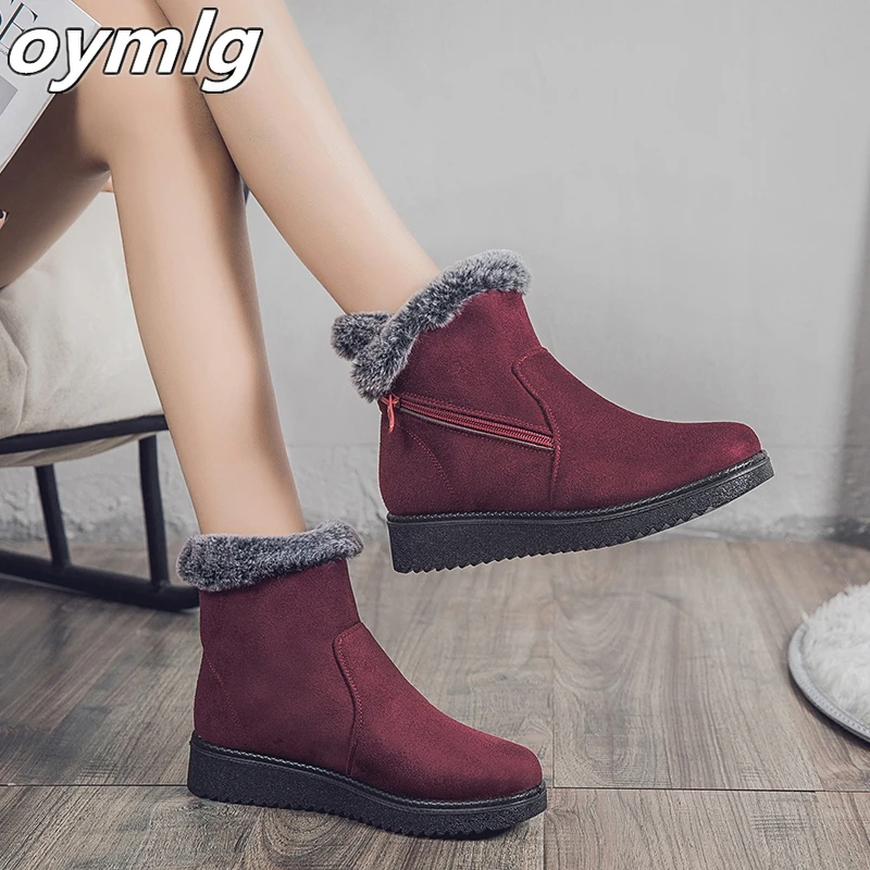 Женские бархатные зимние ботинки легкая хлопковая обувь ботильоны на молнии