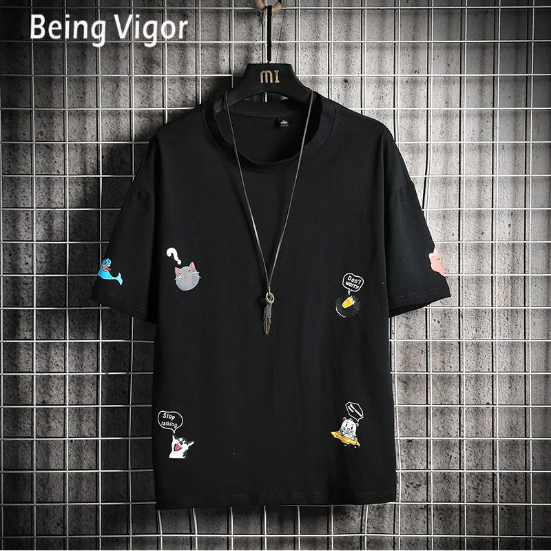 Футболка мужская хлопковая с коротким рукавом в стиле хип-хоп | Мужская одежда