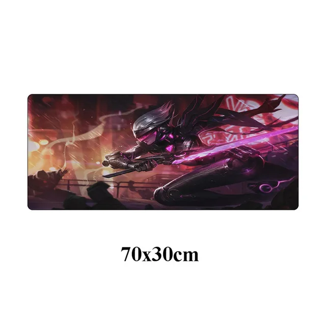 Серый Большой игровой коврик для Мышь pad 70x30 см Yasuo, Unforgiven компьютер Дуэль геймерский коврик для мыши для League of Legends стол для портативного компьютера ноутбука коврик - Цвет: Серый