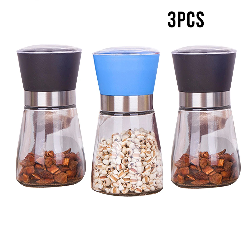 3 шт. ручная мельница для соли и перца|Солонки тара хранения| |