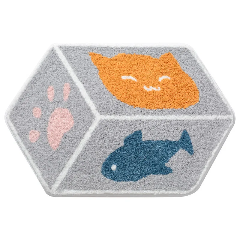 

Cartoon Doormat Three-dimensional Modeling Anti-Slip Suede Carpet Door Mats Indoor Kitchen Room Floor Mat Rug Tatami Tapete