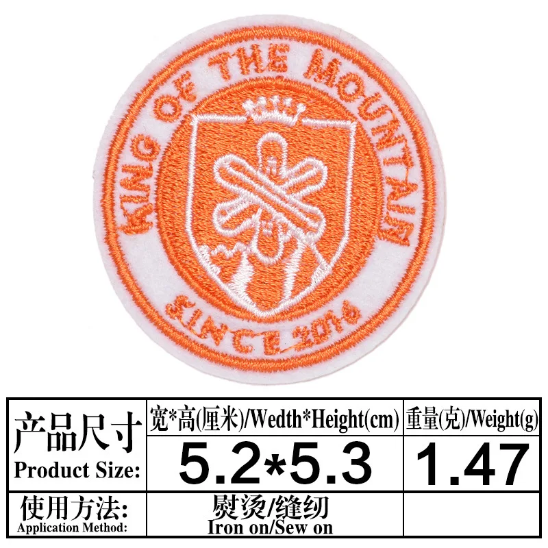 

Fashion embroidery cloth stickers Black and white round badge Punk style patch patch clothing accessories