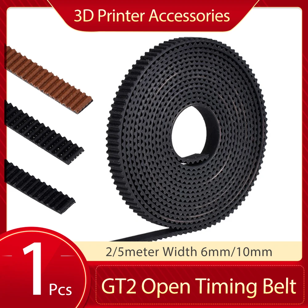 

5m GT2 Timing Belt Width 10mm PU With Steel Core Rubber Printer Parts 2GT Open Timing Belt for 3D Printer Accessory