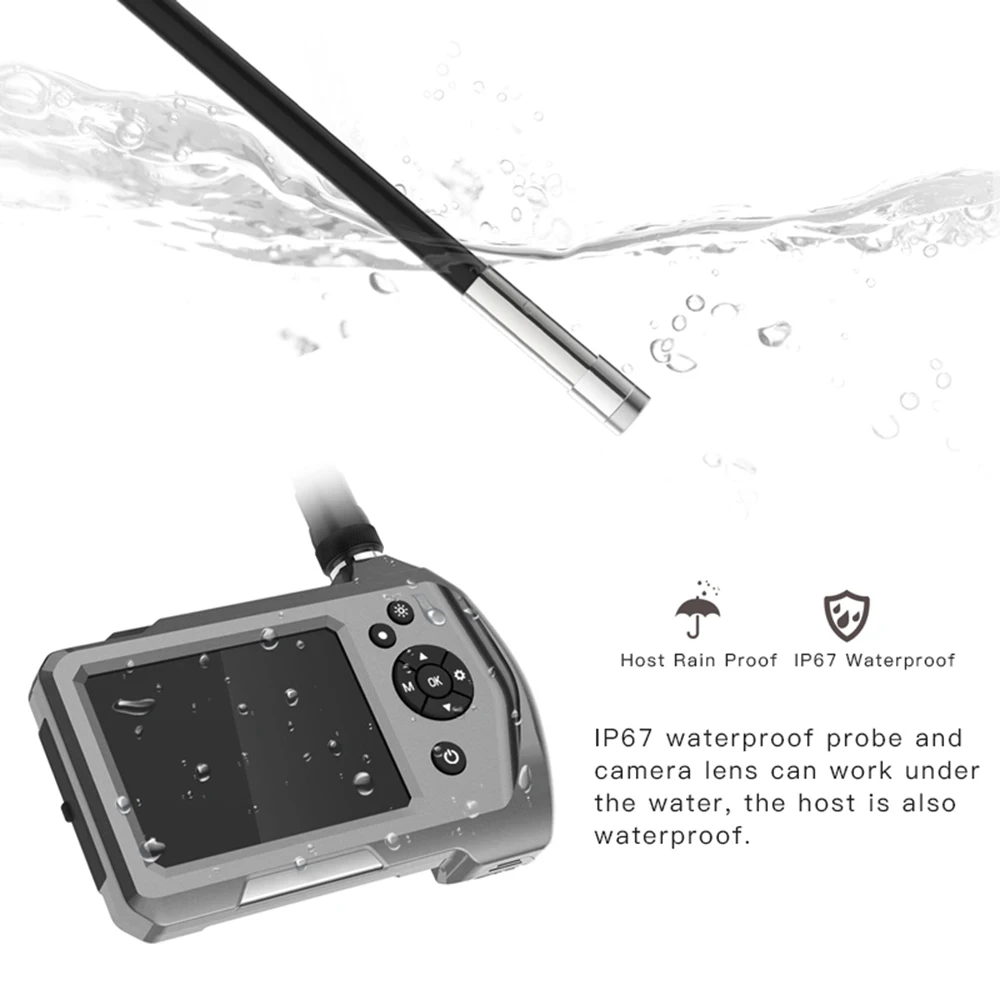 Промышленный эндоскоп бороскоп микро Инспекционная камера цифровой HD 3 5 дюйма с