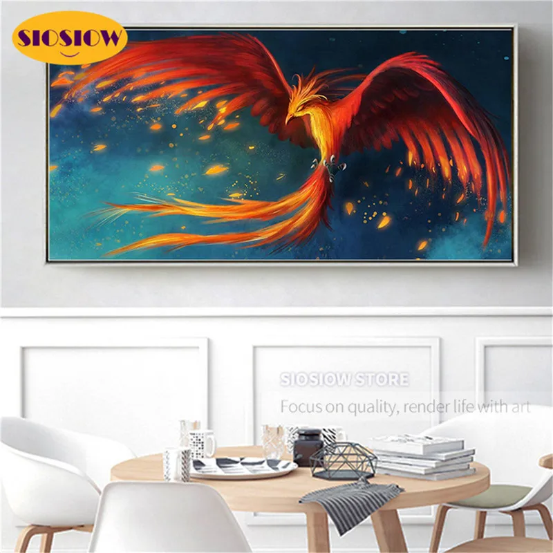 5D алмазная живопись сделай сам Фэнтези Феникс полная выкладка 3D Алмазная вышивка