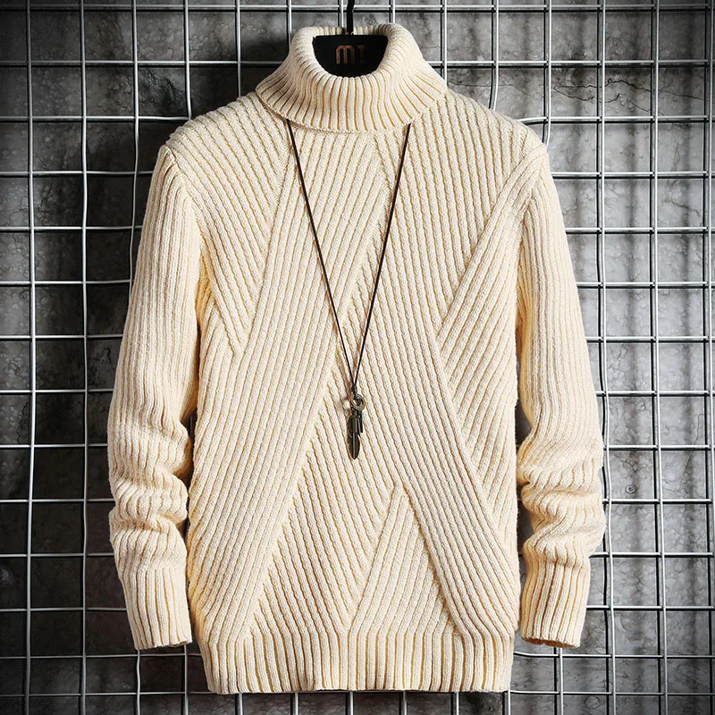 

Spring Autumn Men's Sweater Streetwear Japan Style Sweater Men Casual Harajuku Long Sleeve Men's Clothing Turtelneck Sweater Men