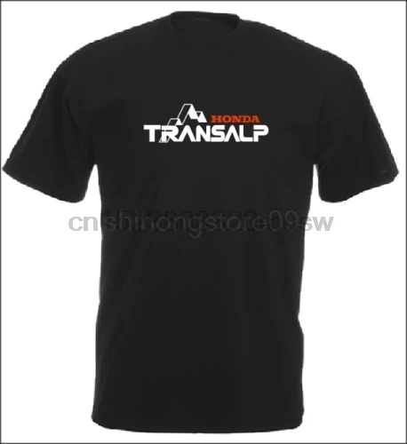 

New 2019 Summer Men 100% Cotton T Shirt Man Short Sleeve Transalp T-Shirt For Motorcycle Fans Motorcycle retro Tee Shirts