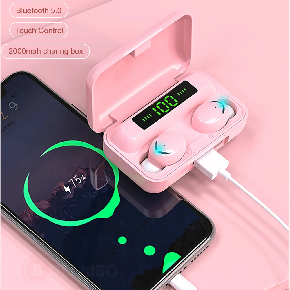 F9 наушники вкладыши TWS Bluetooth Беспроводной 5 0 сенсорный Управление