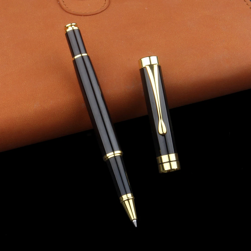 

1Pcs Business Metal Roller Ball Pen 0.5mm Black Refill Luxury Ballpoint Pen for Office School Supplies Student Gift Pen