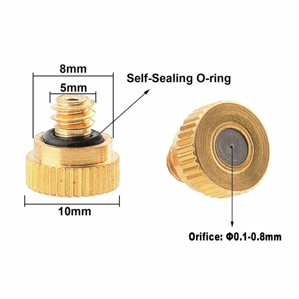 Латунная запотевающая насадка с резьбой 0 1 8 мм отверстие 10/24 UNC детали водяного