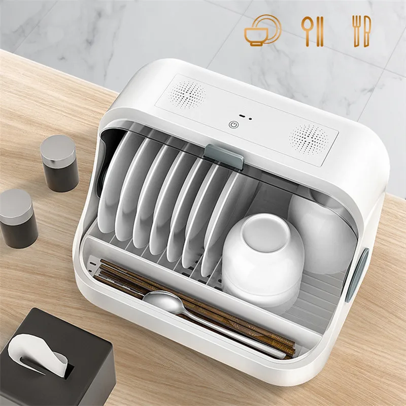 

Disinfection Dish Rack Cabinet with lids Cutlery Tray Kitchen Drain Dish Racks Sterilized Cupboard for Dishes Chopsticks Storage