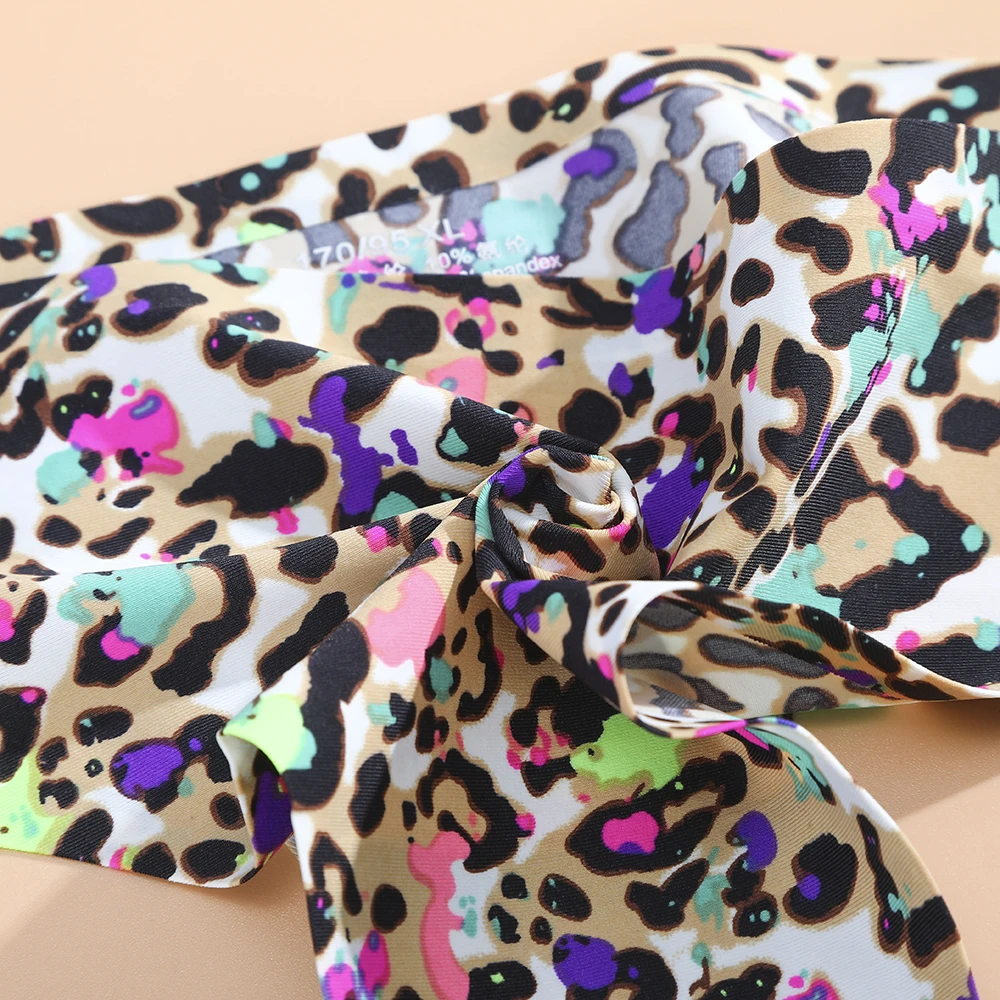 

LEVAO Women's Sexy Thong Soft Breathable Ice Silk Leopard Panties Ladies Seamless T-Back Low-Rise Underwear Lingerie G-String