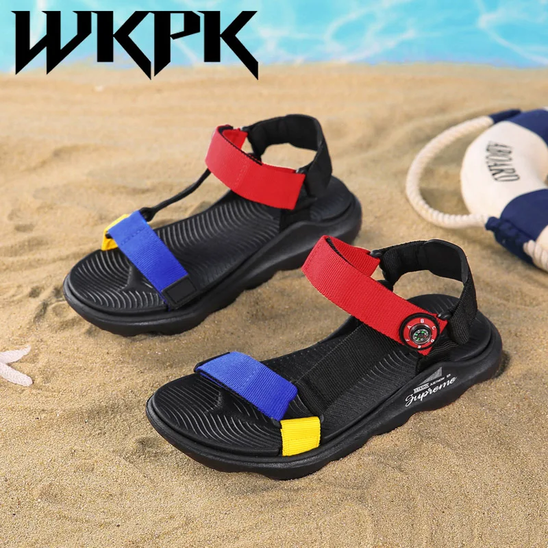 

WKPK детские сандалии, Летние удобные детские повседневные сандалии, нескользящая Высококачественная детская обувь, мягкая детская пляжная ...