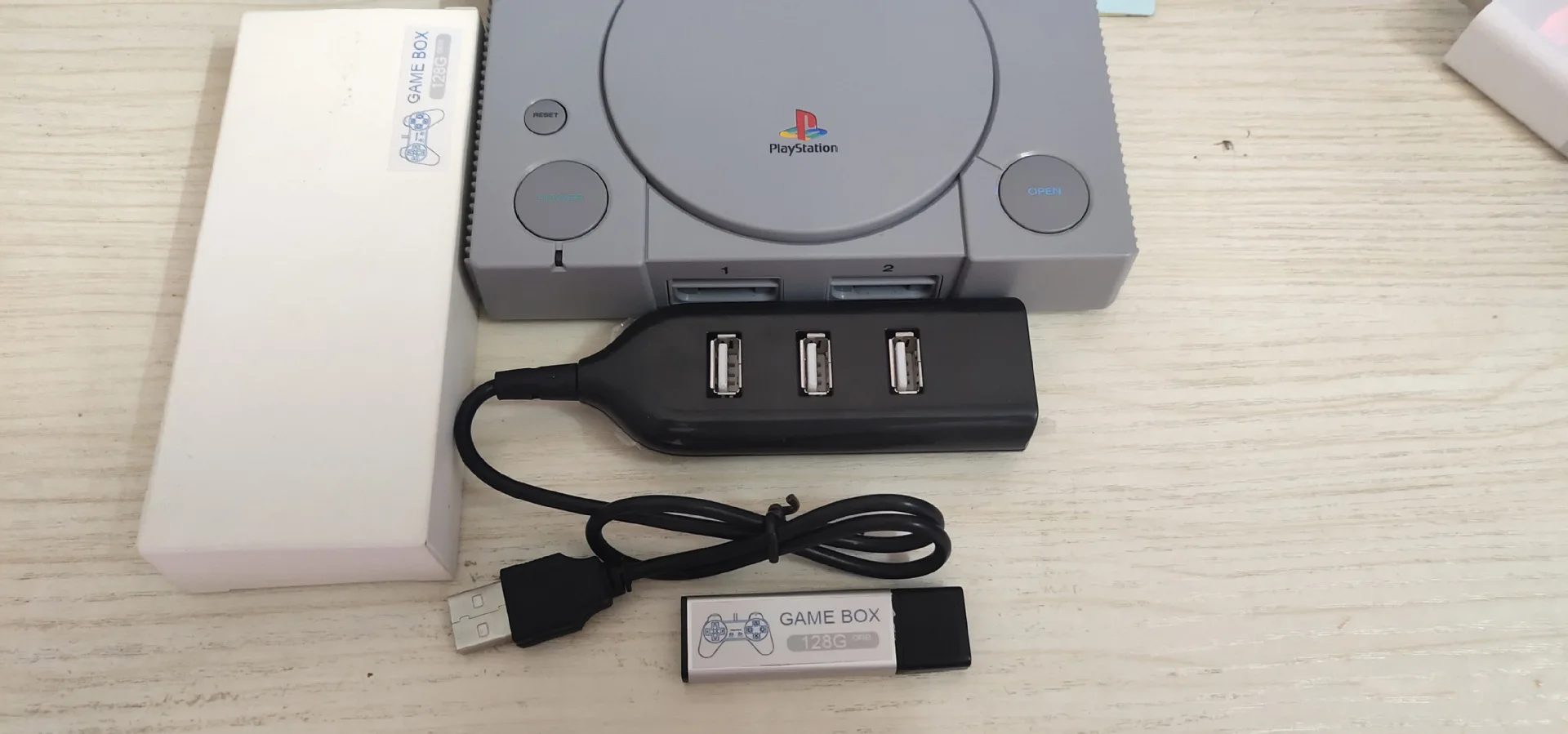 Ps1 аксессуары USB True Blue Mini PS1 мини-палка совместима с открытым исходным кодом симулятор расширения пакет встроенных 7000 игр