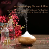 100ml aroma air humidifier wooden essential oil diffuser aromatherapy electric ultrasonic cool mist maker led lamp for home