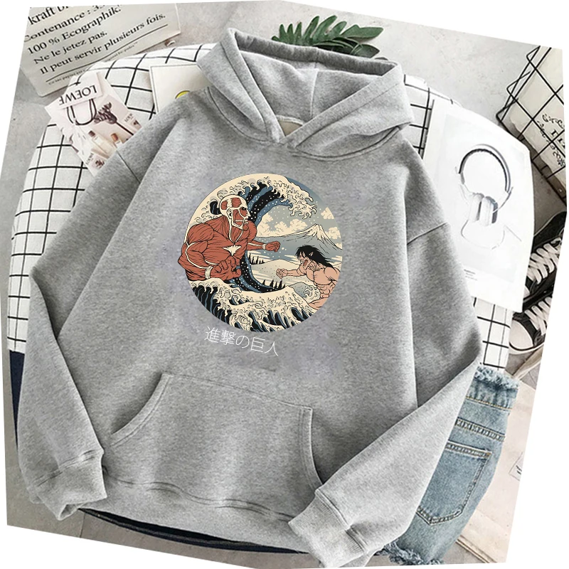 

Unisex Hot Japanese Anime Attack on Titan Hoodies Men The Final Season Titans Attack Cartoon Streetwear Levi Eren Sweatshirts