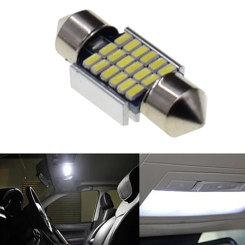 Купольная Светодиодная лампа C5W 3014 18 SMD 24 30 33 Sans Error Feston 10 шт. 12 В постоянного тока |