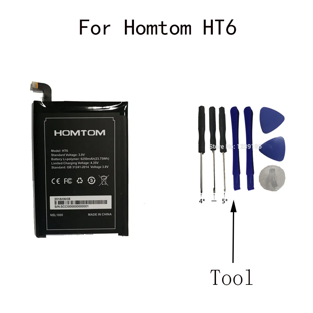 BestNull для Homtom HT6 встроенный аккумулятор 6250 мАч запасная батарея Для Doogee T6/ T6 pro