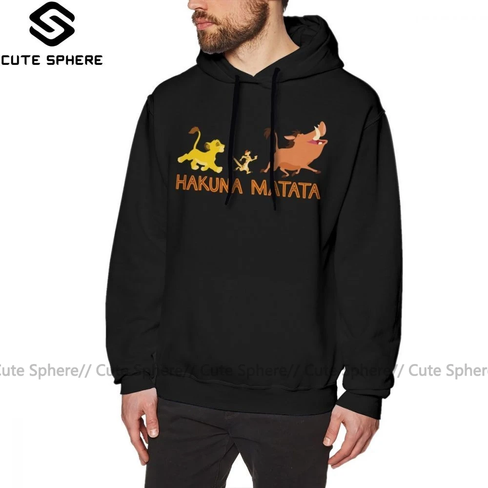 Hakuna Matata худи Hakuna Matata толстовки длинный красный пуловер зимняя Толстовка из хлопка более размера мужские популярные уличные толстовки