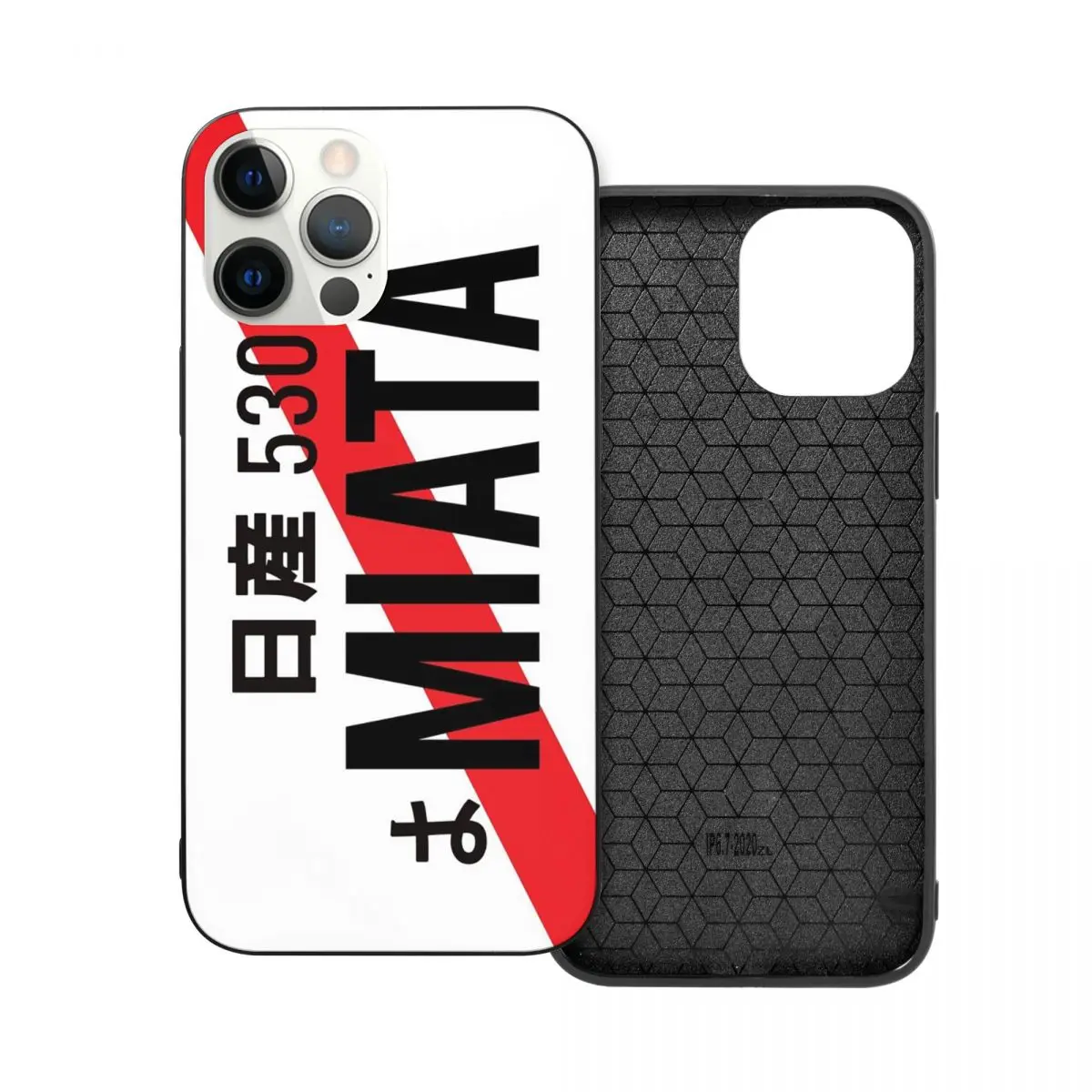 

MIATA JDM номерной знак PC Glass TPU чехол для телефона iPhone 12 11 Xs Xr X Pro Max Mini 7 8 Se2 Plus 6 6S