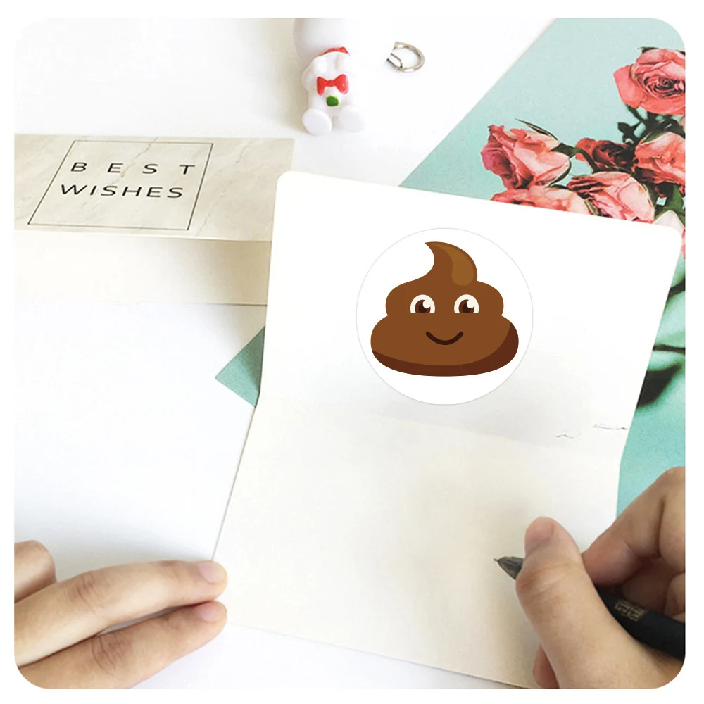 

Kawaii Word Reward Stickers Toy 500Pcs Design Sun Defecate Chick with Expression for Kids SchoolTeacher Encouragement Scrapbook