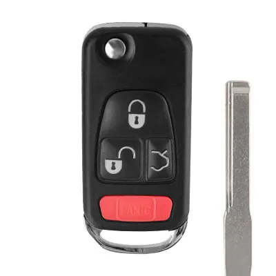 Коричневый OkeyTech дистанционный чехол для ключей откидной складной чехол для ключей Mercedes Benz C E S ML SL ML55 AMG S500 SL500 W168 W124 ключ с лезвием HU39 - Цвет: Коричневый