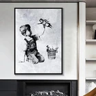 Настенная картина Бэнкси с абстрактным рисунком Настенная картина для декора гостиной