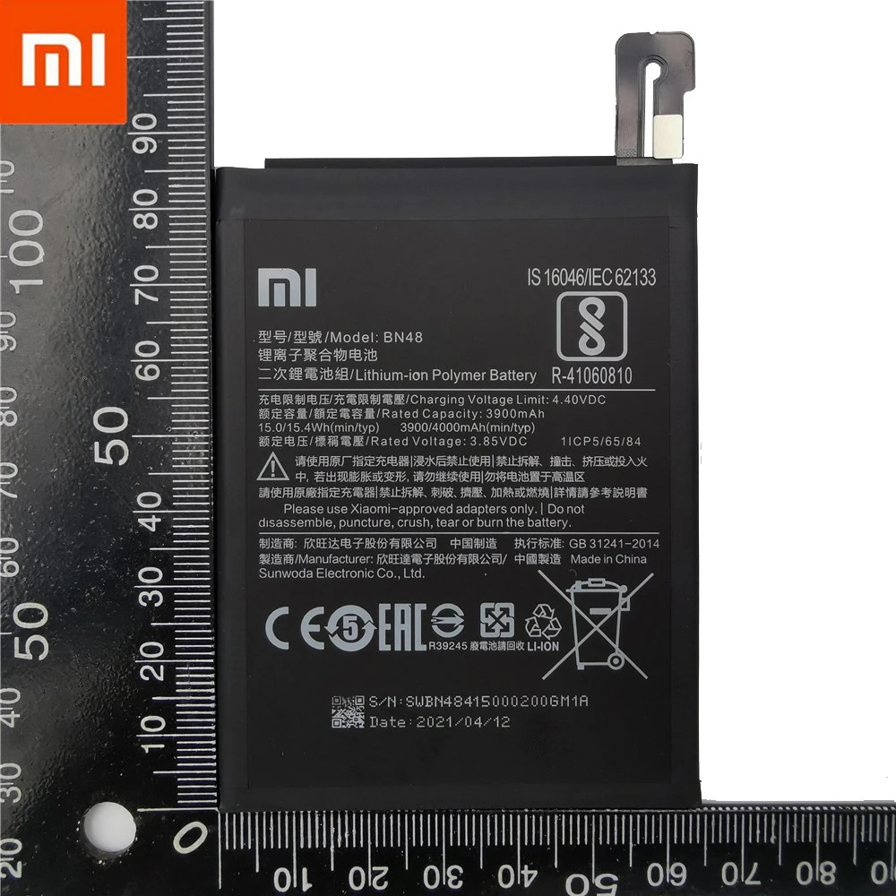 

Original Phone Battery for Redmi Note 6 Pro Battery Xiaomi redmi Note 6 Pro BN48 Batteries Red rice Note6 Pro bateria Battery