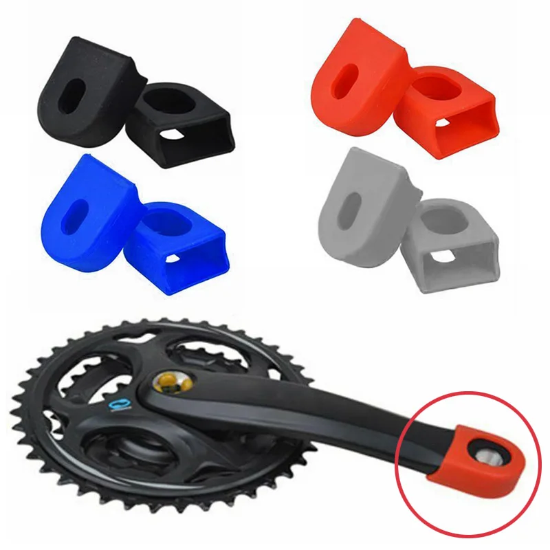 

1 Pair Universal Bicycle Crankset Crank Cover Protection Silicone Protector Sleeve Practical Crank Anti Rust Cover Crank Protect