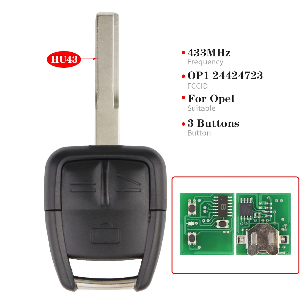 

YIQIXIN 3 кнопки дистанционного управления автомобильный ключ для Opel Vauxhall Vectra Zafira Omega Tigra rAstra 433 МГц сигнализация бесключевого доступа без чипа