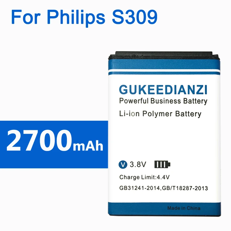 GUKEEDIANZI AB1600DWMT AB1600DWML 2700 мАч телефон Батарея для мобильного телефона Philips XENIUM S309 CTS309