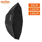 Godo x 95 см 120 см 140 см для фотошопа Octagon Honeycomb софтбокс с решеткой софтбокс с отражателем с креплением Bowens для студийной стробоскопической вспышки Bowens светильник