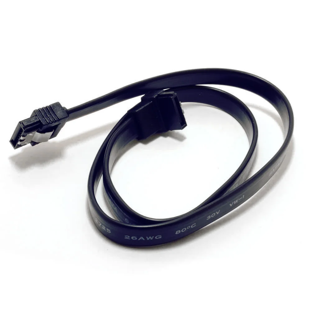 Высокоскоростной кабель SATA 3 штекер с прямым углом от 6 Гбит/с 26/28awg плоский