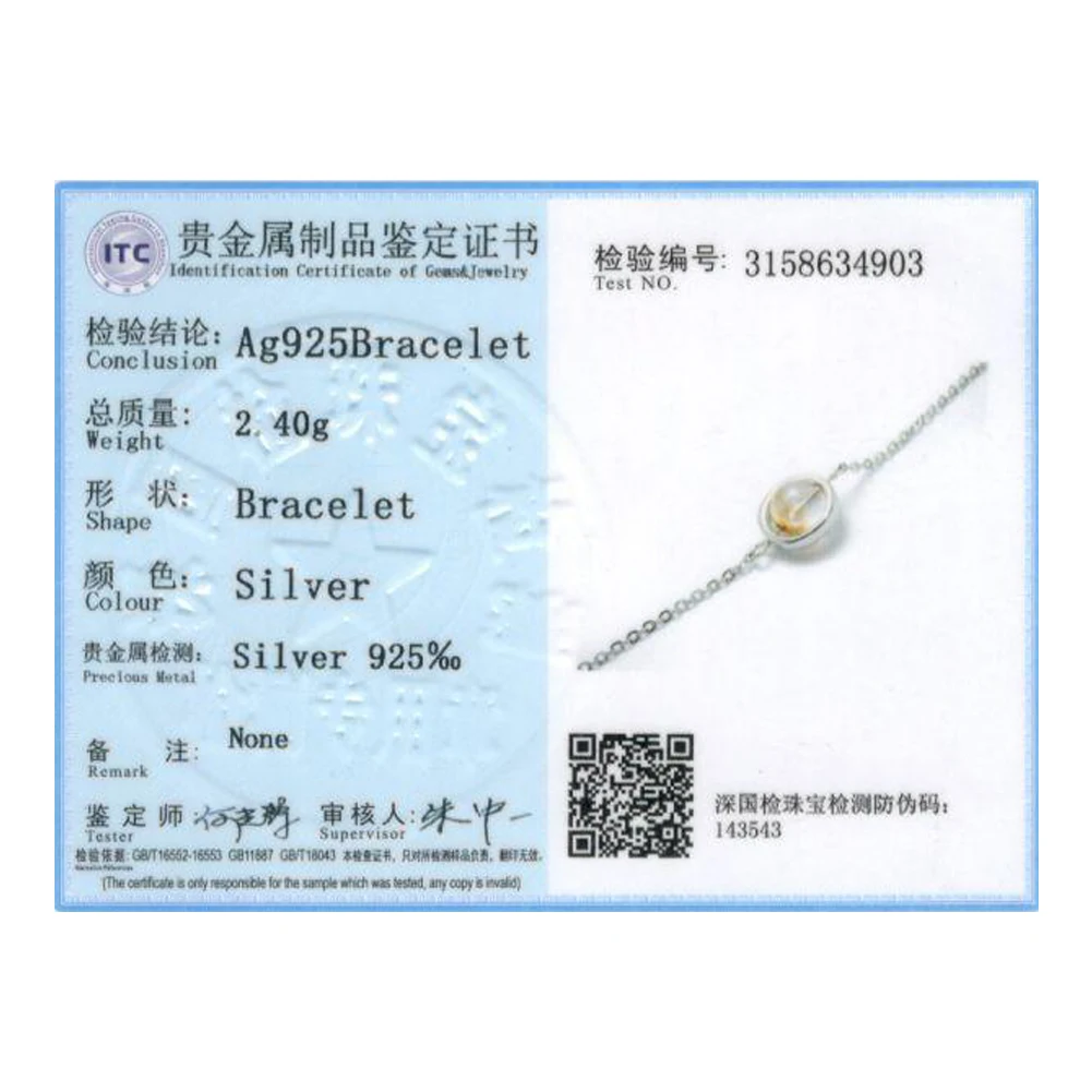 

LEKANI Real 925 Sterling Silver Women's Bracelet Rotatable Ball Orange Austria Crystal Charm Bracelets Trendy Silver Jewelry