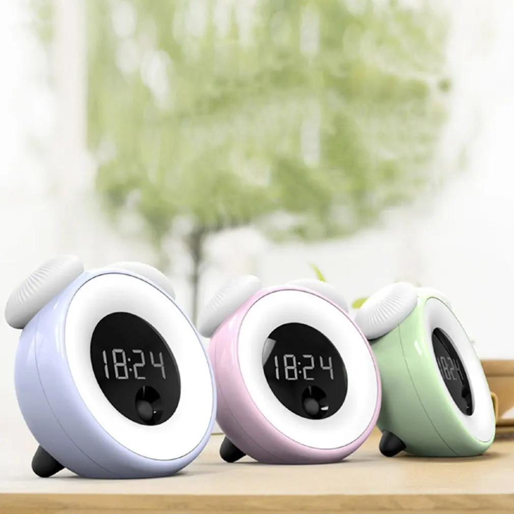 

Intelligent Time Alarm Clock Children's Room Smart Timed Sleeping Bedside Night Light LED Sensor Mushroom Table Lamp