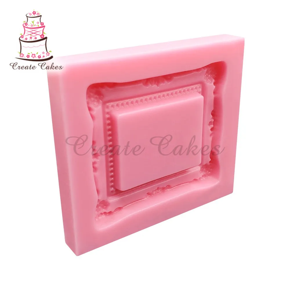 

Hot Selling Square Shape Pattern Frame Silicone Mold Bakeware Cake Decorating Supplies Cake Tool