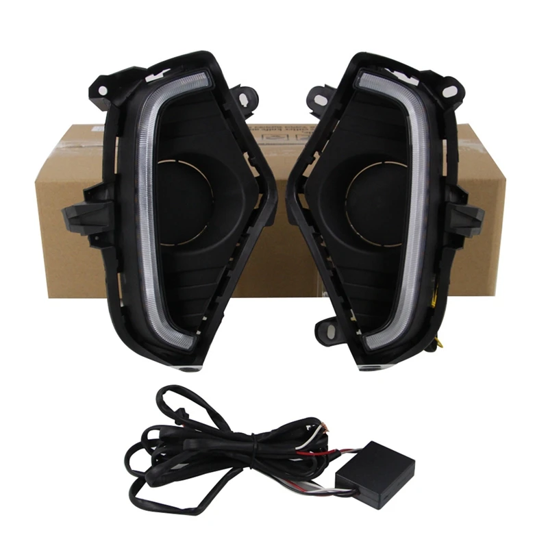 

2Pcs for Toyota Rongfang RAV4 2020 Tri-Color Daytime Running Light Fog Light