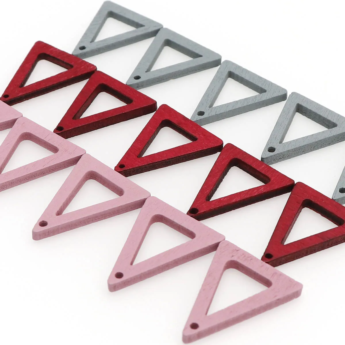 Бусины Из Натурального Дерева треугольные деревянные цветные бусины ручной