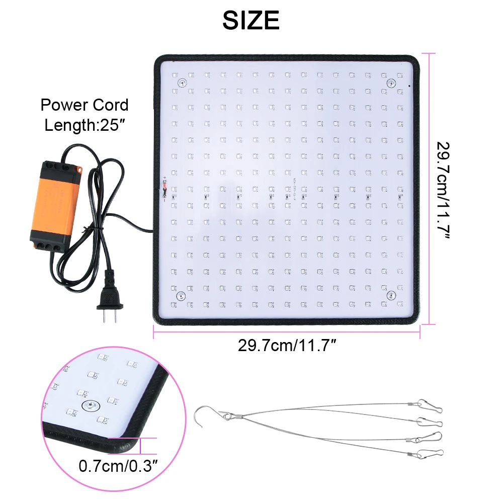 Светодиодная ультратонкая лампа для выращивания растений 225 светодиодов | Дом и