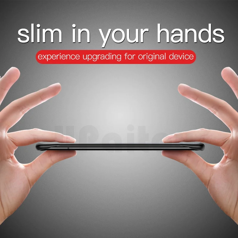 UPaitou Frameless Transparent Case For Xiaomi Mi 9T Pro 9 se CC9 CC9E 8 Lite A3 A2 6X Matte Hard With Finger Ring Cover |
