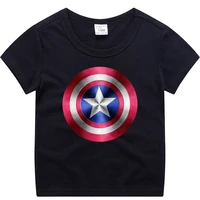 marvel captain america shield printed t shirt kids baby boys clothes 100 cotton cartoon clothes funny harajuku children tshirts