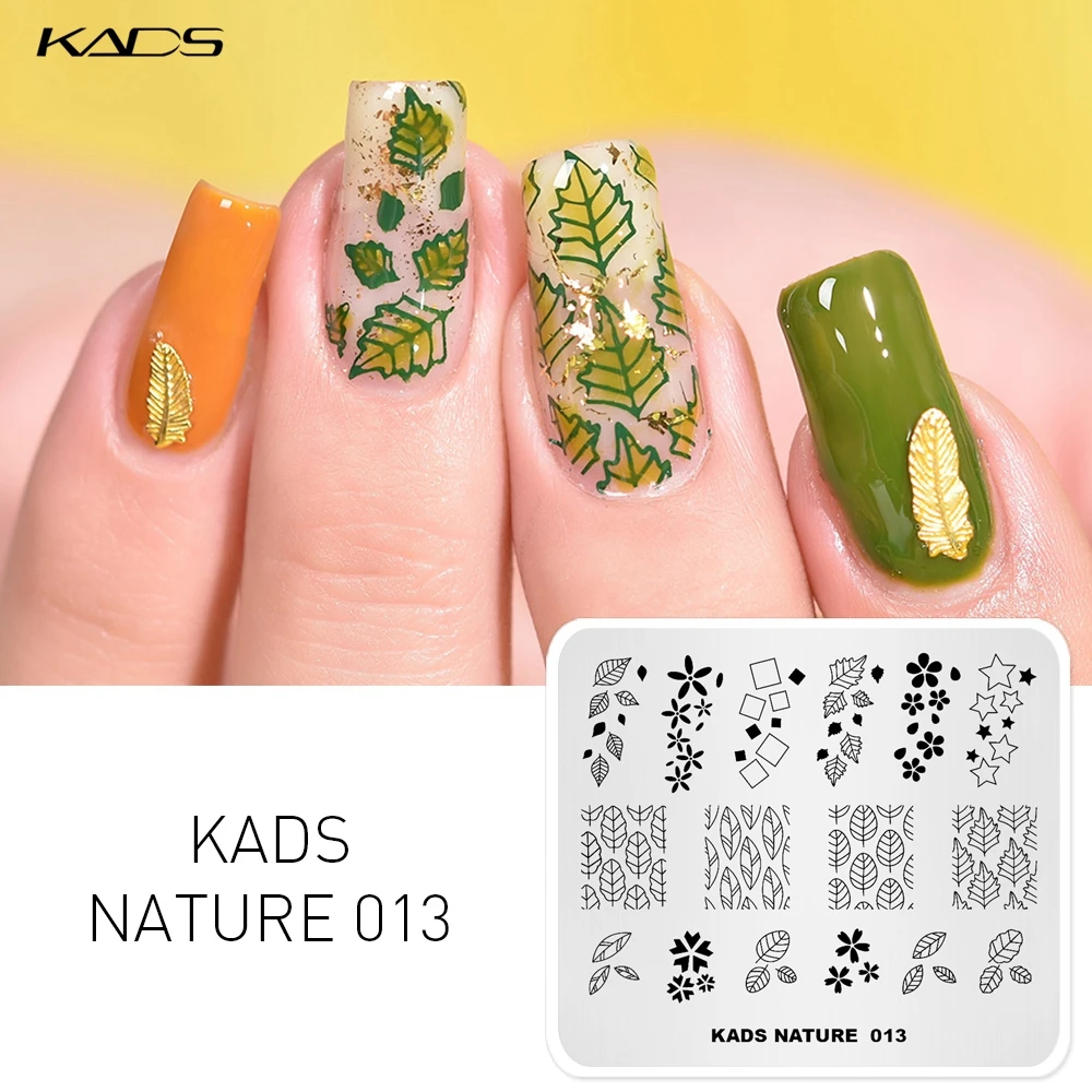 KADS природа 013 цветок Звезда лист дизайн штамп для ногтей изображение из