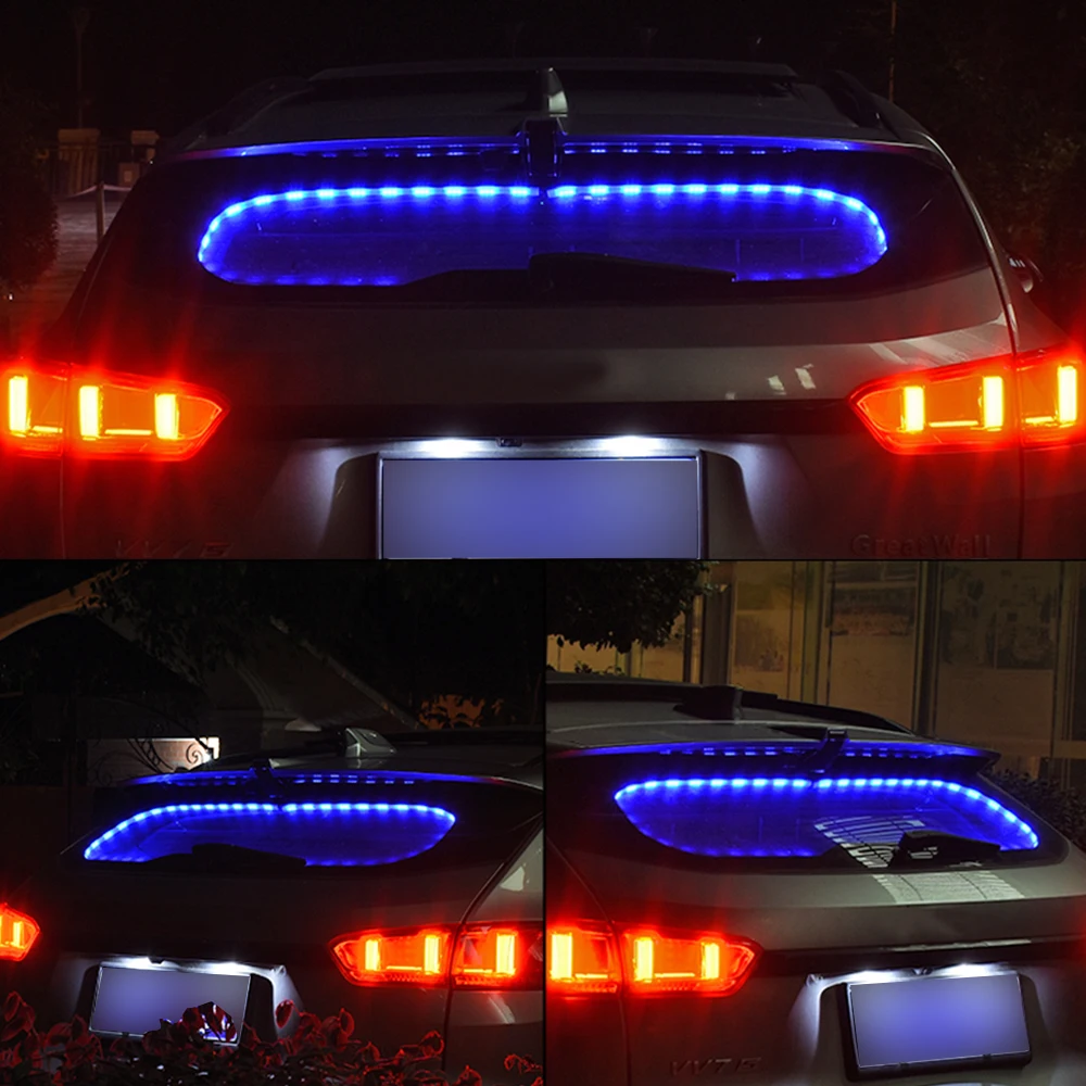 LEEPEE 2 шт. автомобильный RGB светодиодный ленточный светильник с гибким звуком и
