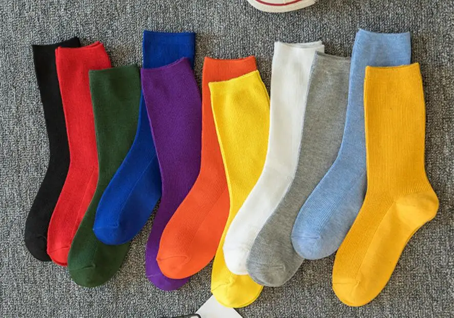 12 цветов яркие хлопковые носки для женщин зима осень забавные в стиле Гарри